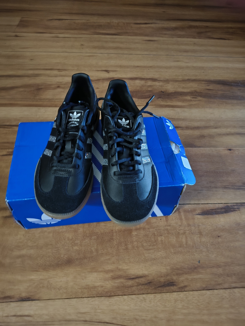 adidas Kids Black and Gum Classic Sneakers - Picture 2 of 4